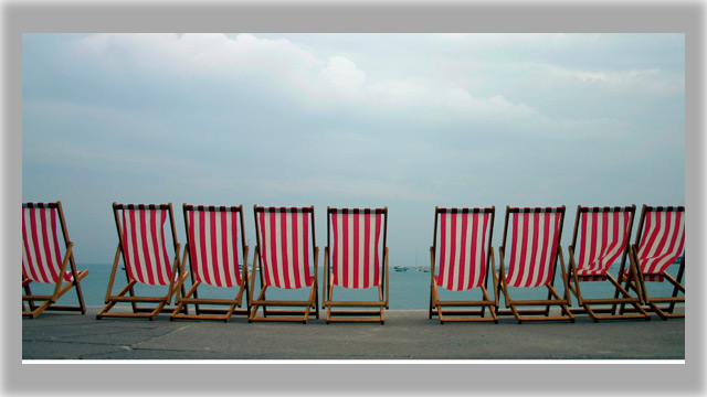 Aggressive bunch of deck chairs
