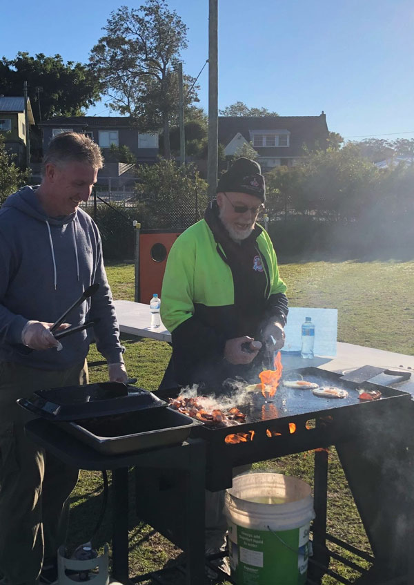 Pete and Darren manning the BBQ